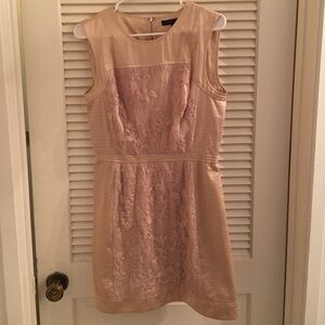 RARE Silk BCBG MaxAzria champagne color cocktail dress